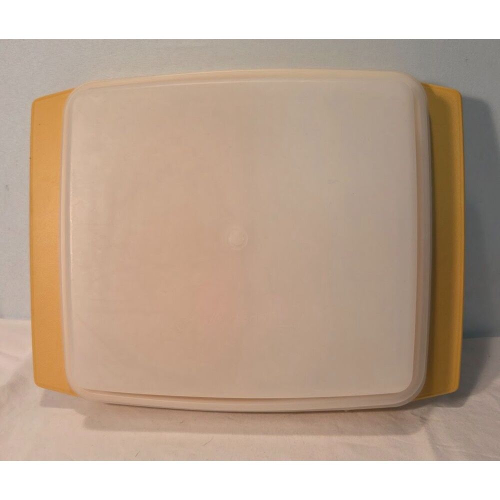 Vintage Tupperware Deviled Egg Carrier Harvest Gold Serving Tray